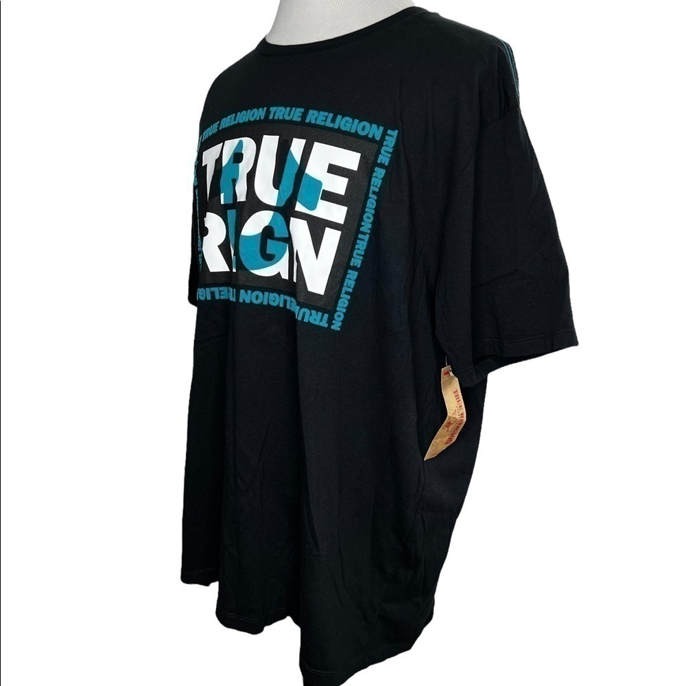 True Religion World Tour Frame SS Crew Neck Tee Shirt - Picture 3 of 9